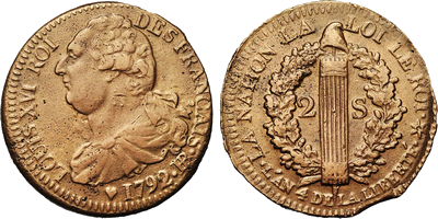 2 sols 1792BB